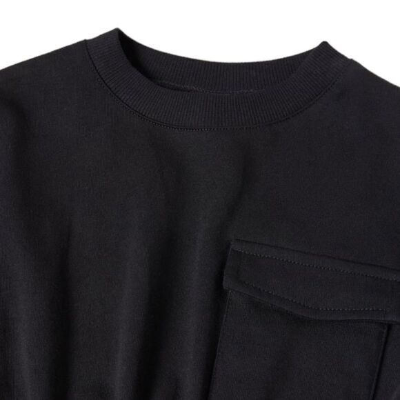 ZARA Kids | Black | ELASTIC DRAWCORD STOPPER DRESS - Picture 3 of 5